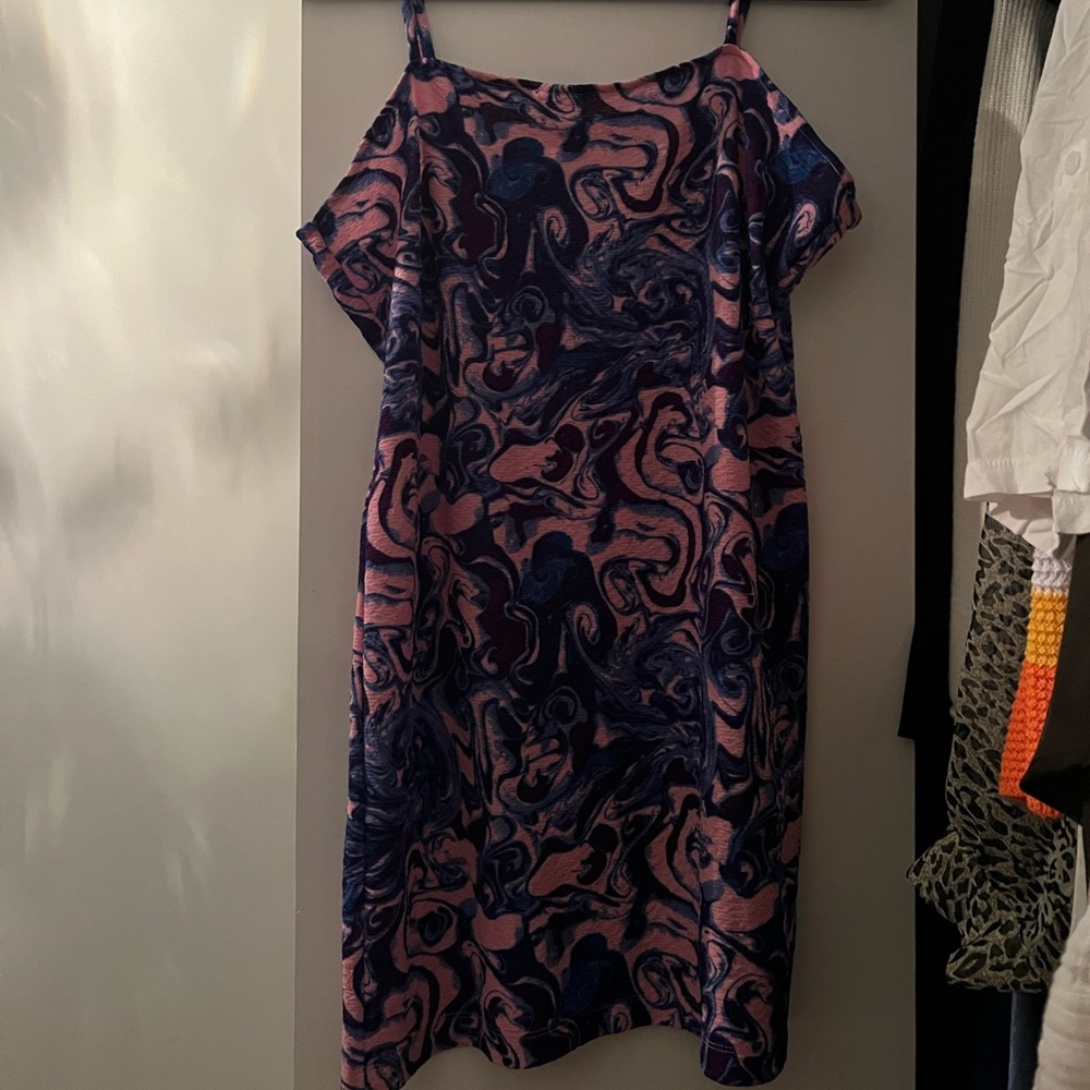 BP PINK BLUE SPACEY SWIRL DRESS